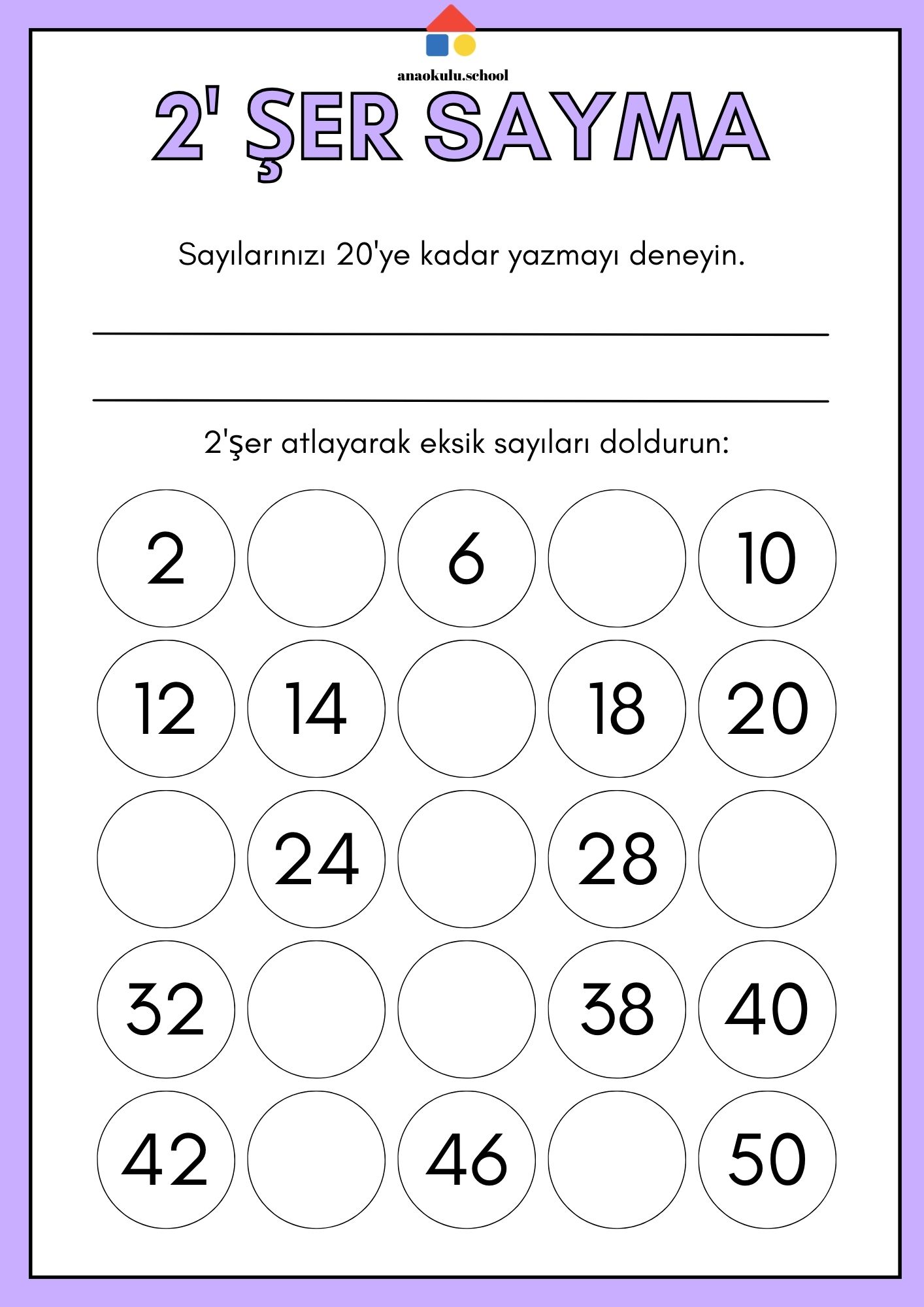 2 Rakamı Okul Öncesi Etkinlikleri - Evimdeki Anaokulu