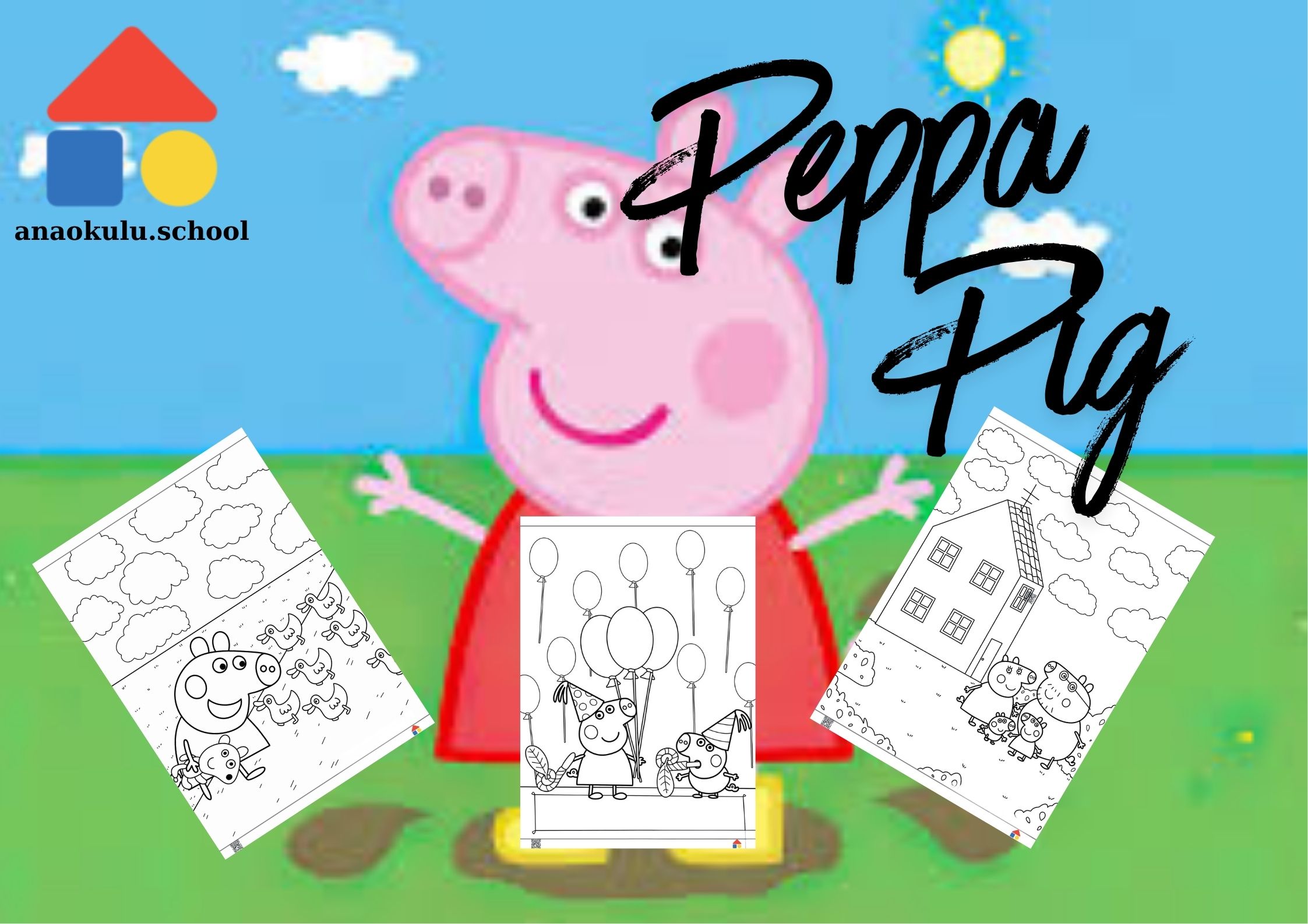 Peppa Pig Boyama Sayfaları (Ücretsiz ve Yazdırılabilir)
